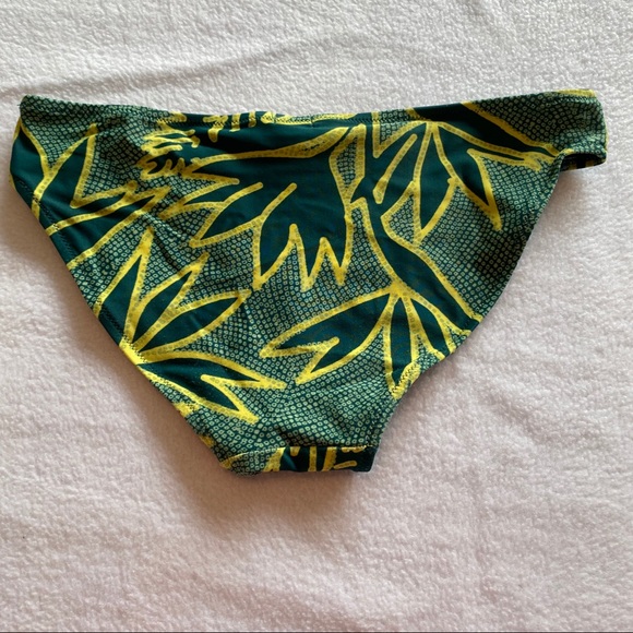 Aerie Green Leafy Swim Bottoms - Picture 2 of 3